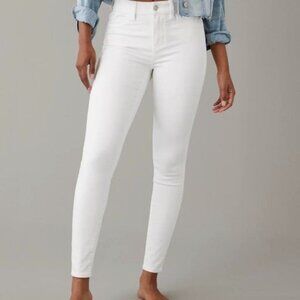 American Eagle White next level stretch super hi rise curvy ankle Jegging